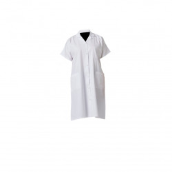 Blouse femme P/C blanc MC pressions